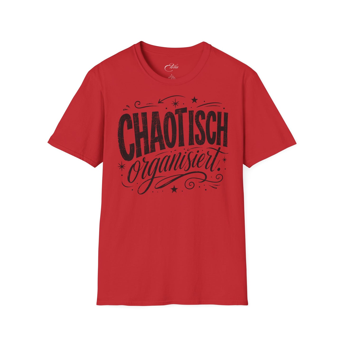Chaotisch Organisiert Schwarz T-Shirt