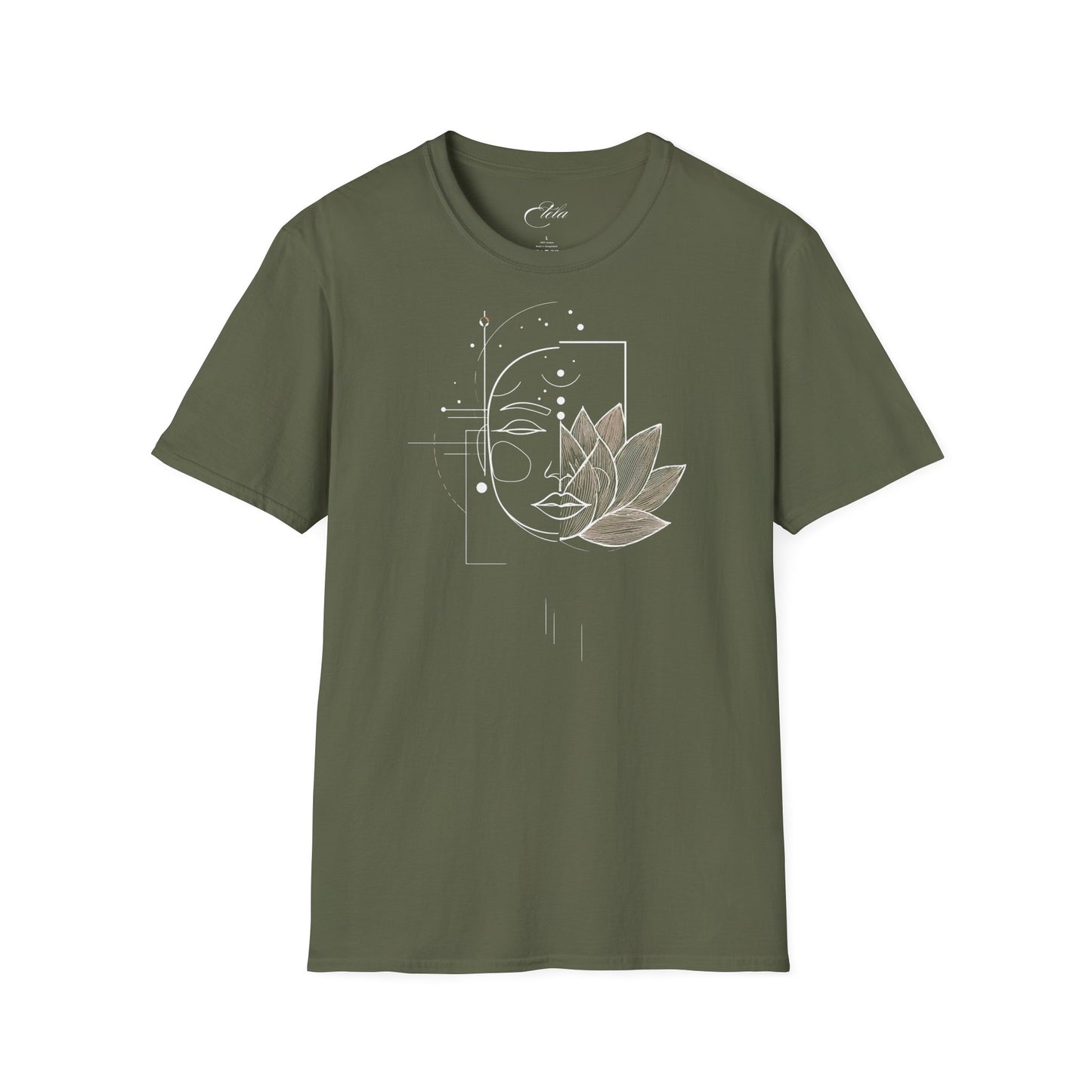 Abstract Lotus Face T-Shirt