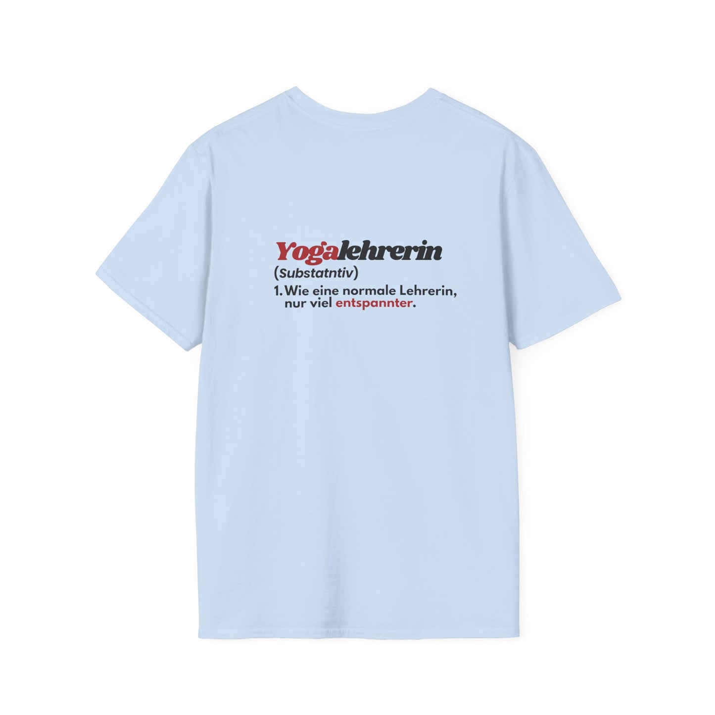 Beidseitig bedrucktes Yogalehrerin T-Shirt