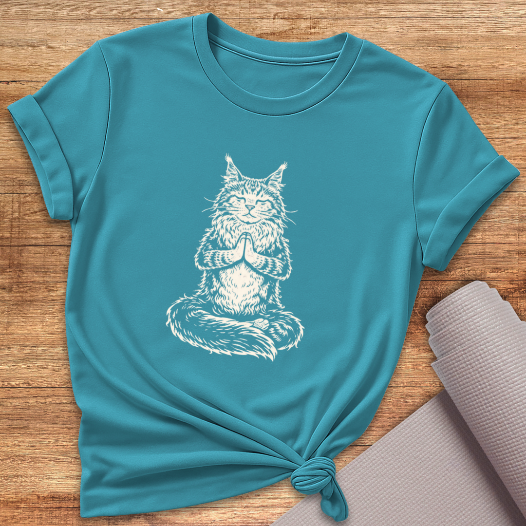 Katze im Lotus T-Shirt