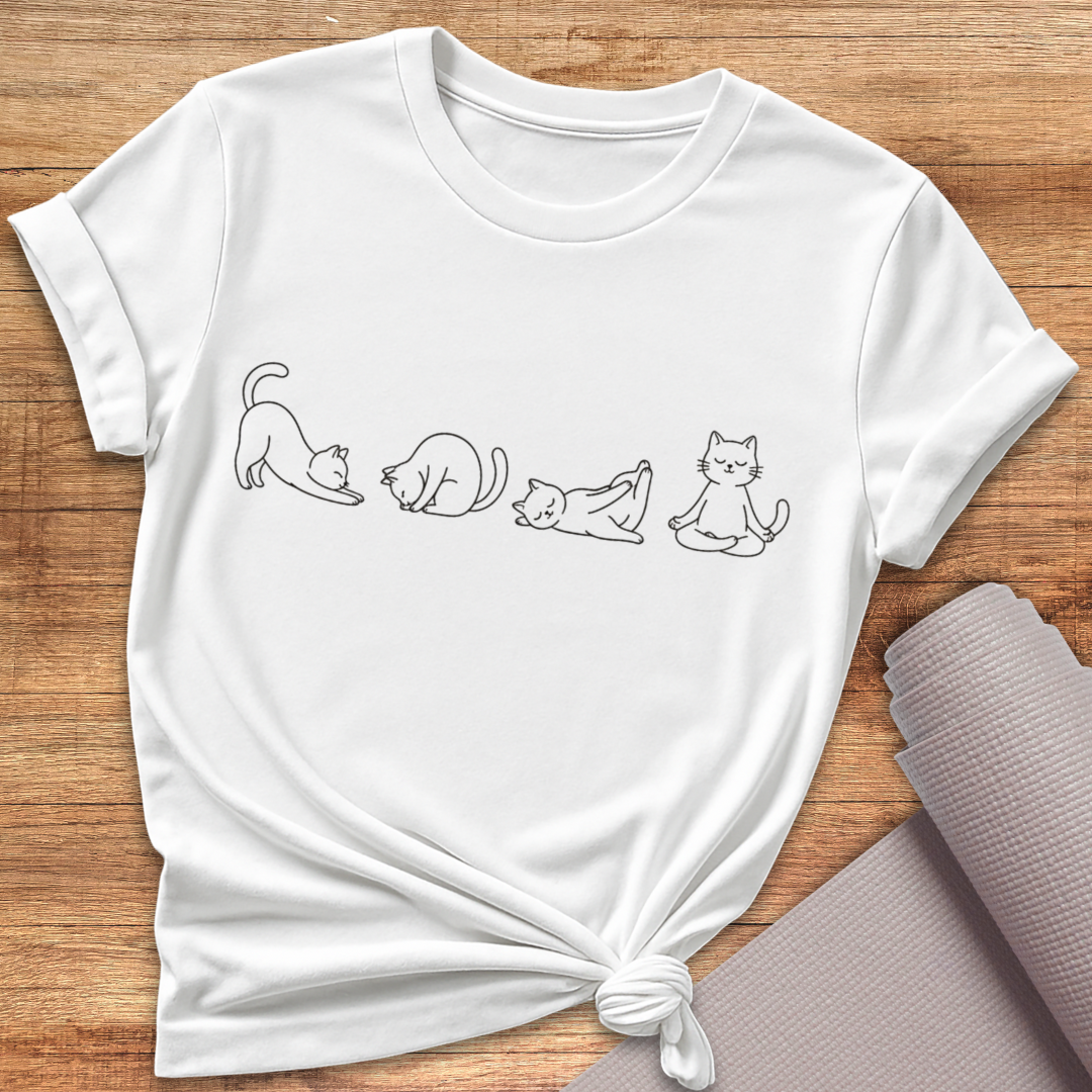 Katzen Yoga Posen T-Shirt
