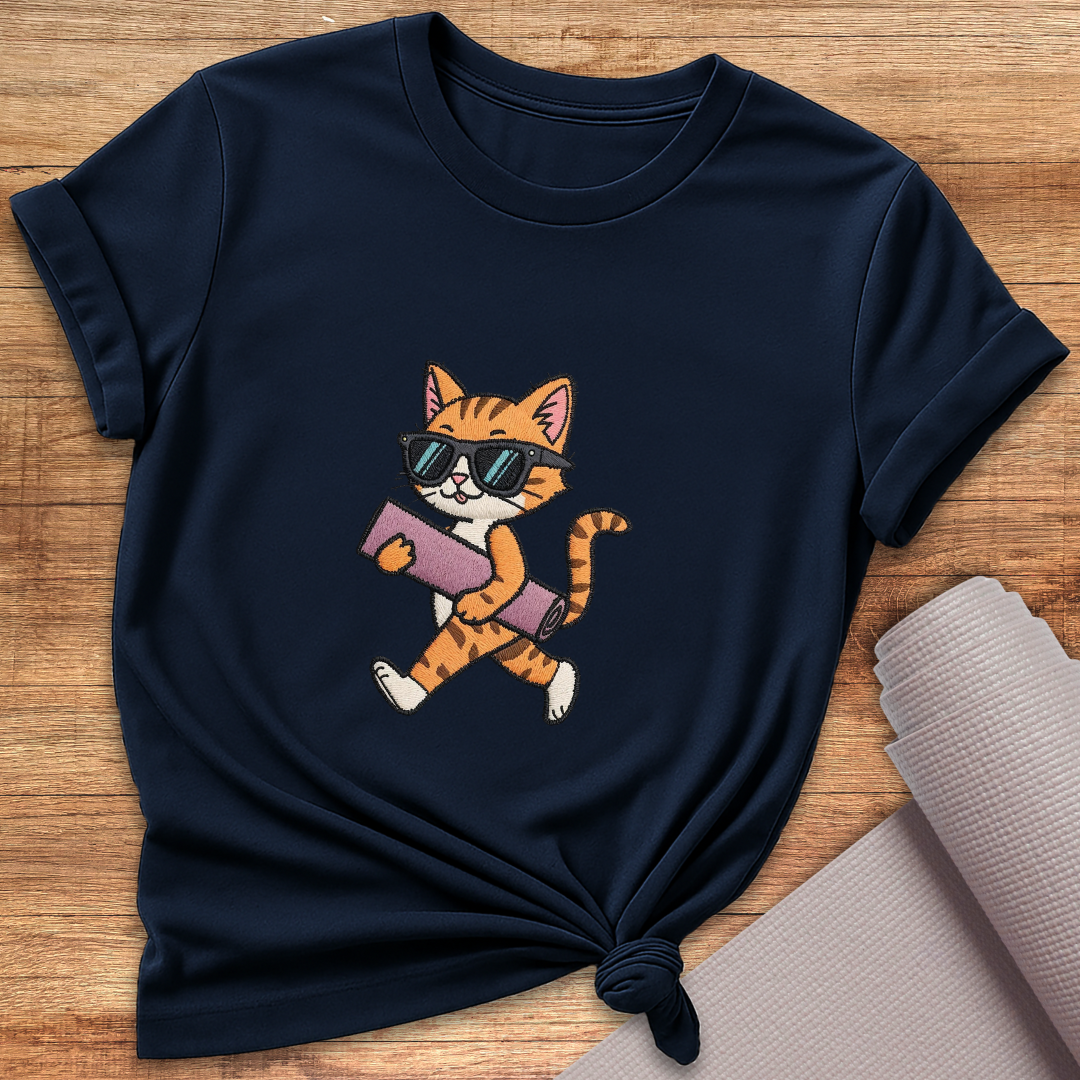 Cat Goes To Yoga T-Shirt