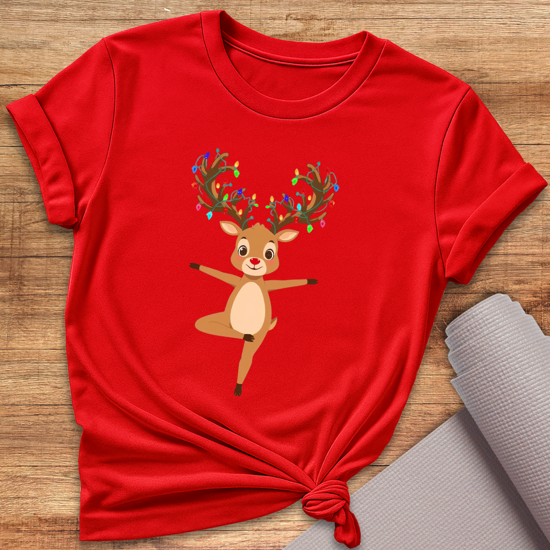 Rentier In Tree Pose T-Shirt