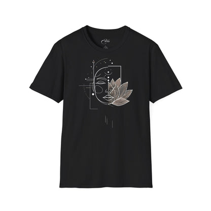 Abstract Lotus Face T-Shirt