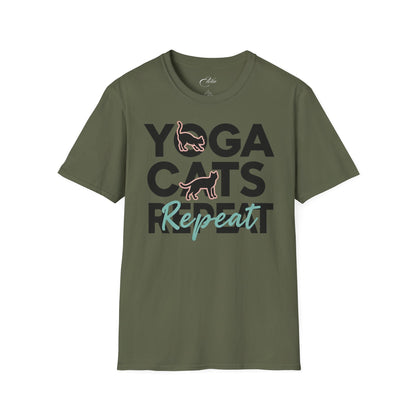 Yoga Cats Repeat T-Shirt