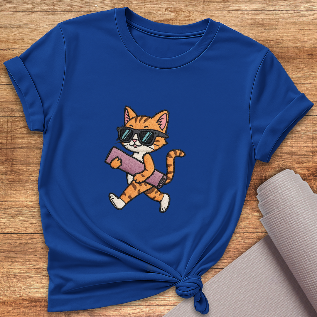 Cat Goes To Yoga T-Shirt