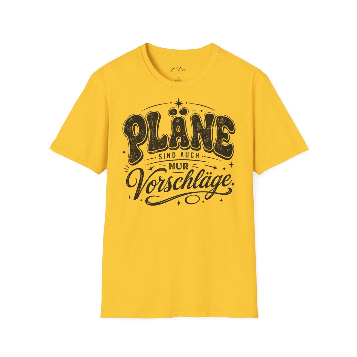 Pläne Schwarz T-Shirt