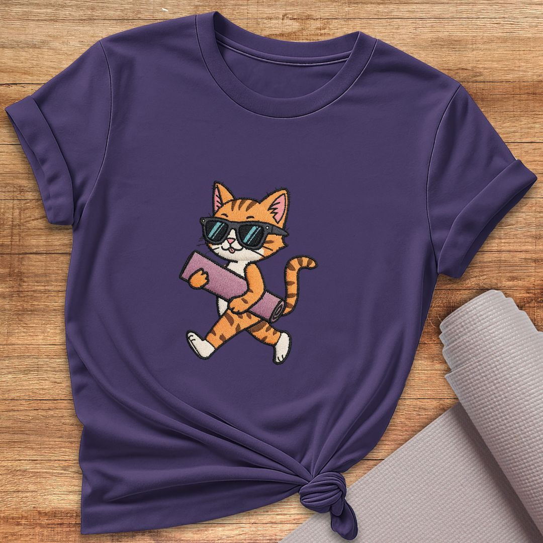 Cat Goes To Yoga T-Shirt