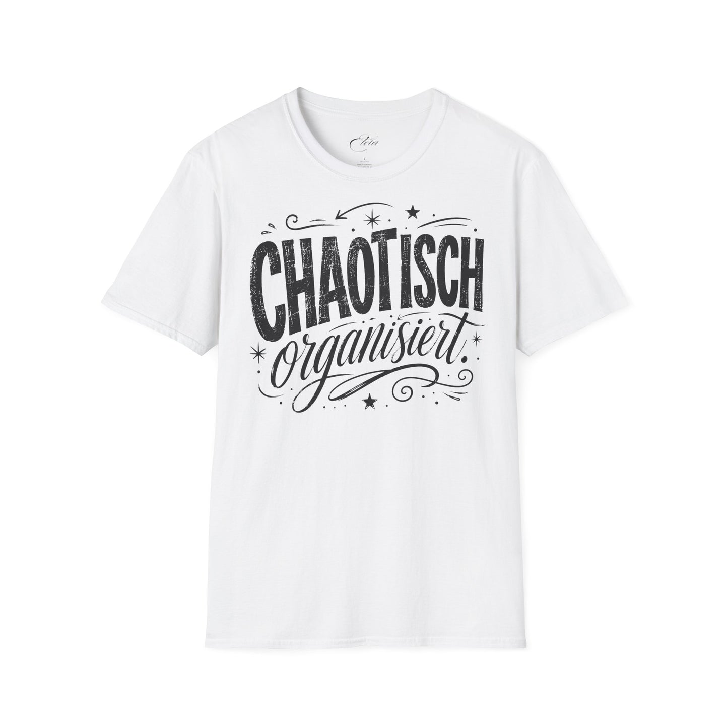 Chaotisch Organisiert Schwarz T-Shirt
