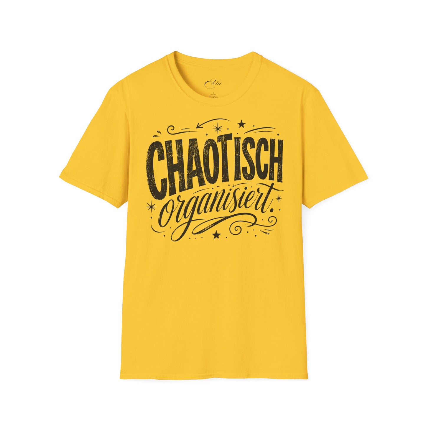 Chaotisch Organisiert Schwarz T-Shirt