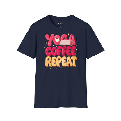 Yoga Coffee Repeat T-Shirt