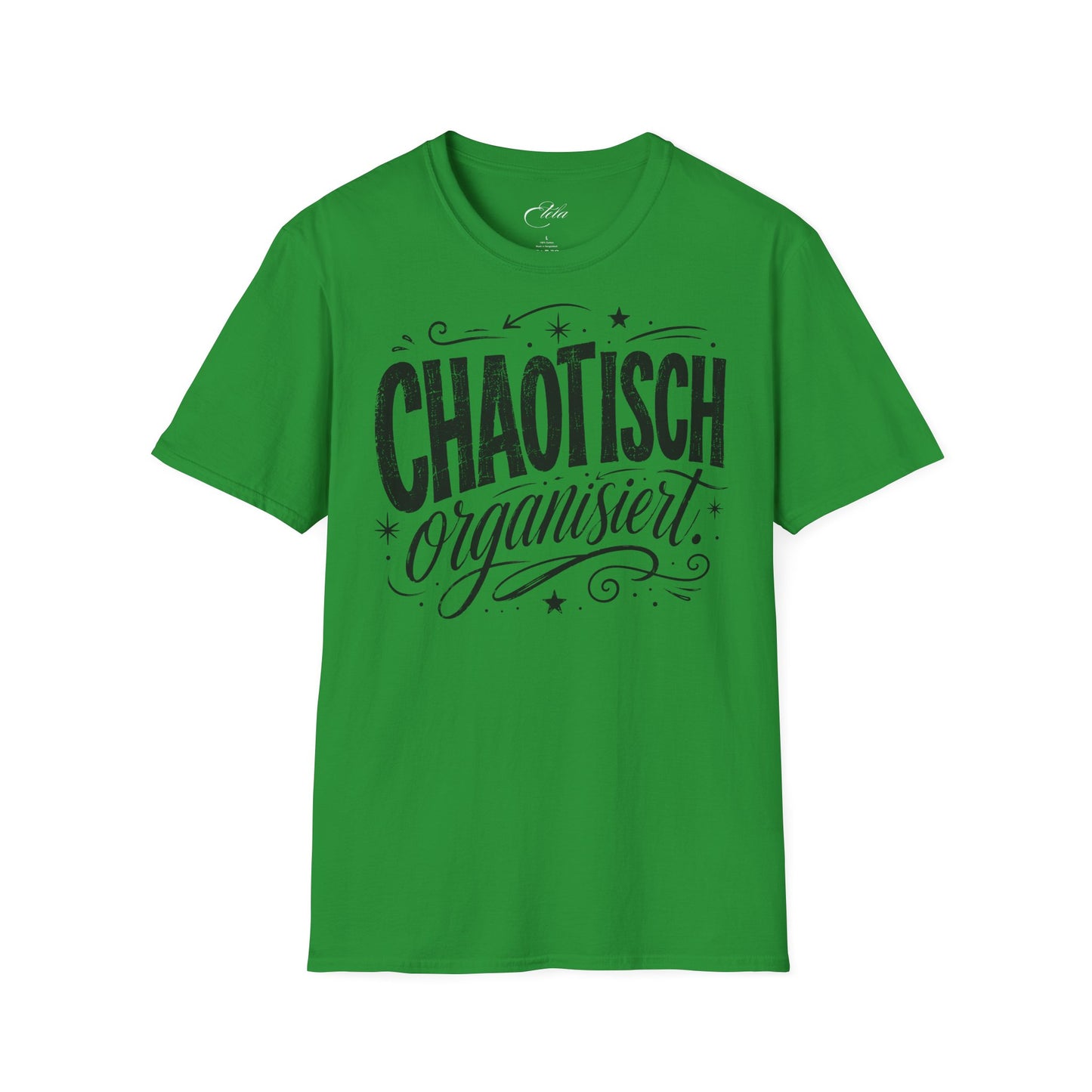 Chaotisch Organisiert Schwarz T-Shirt