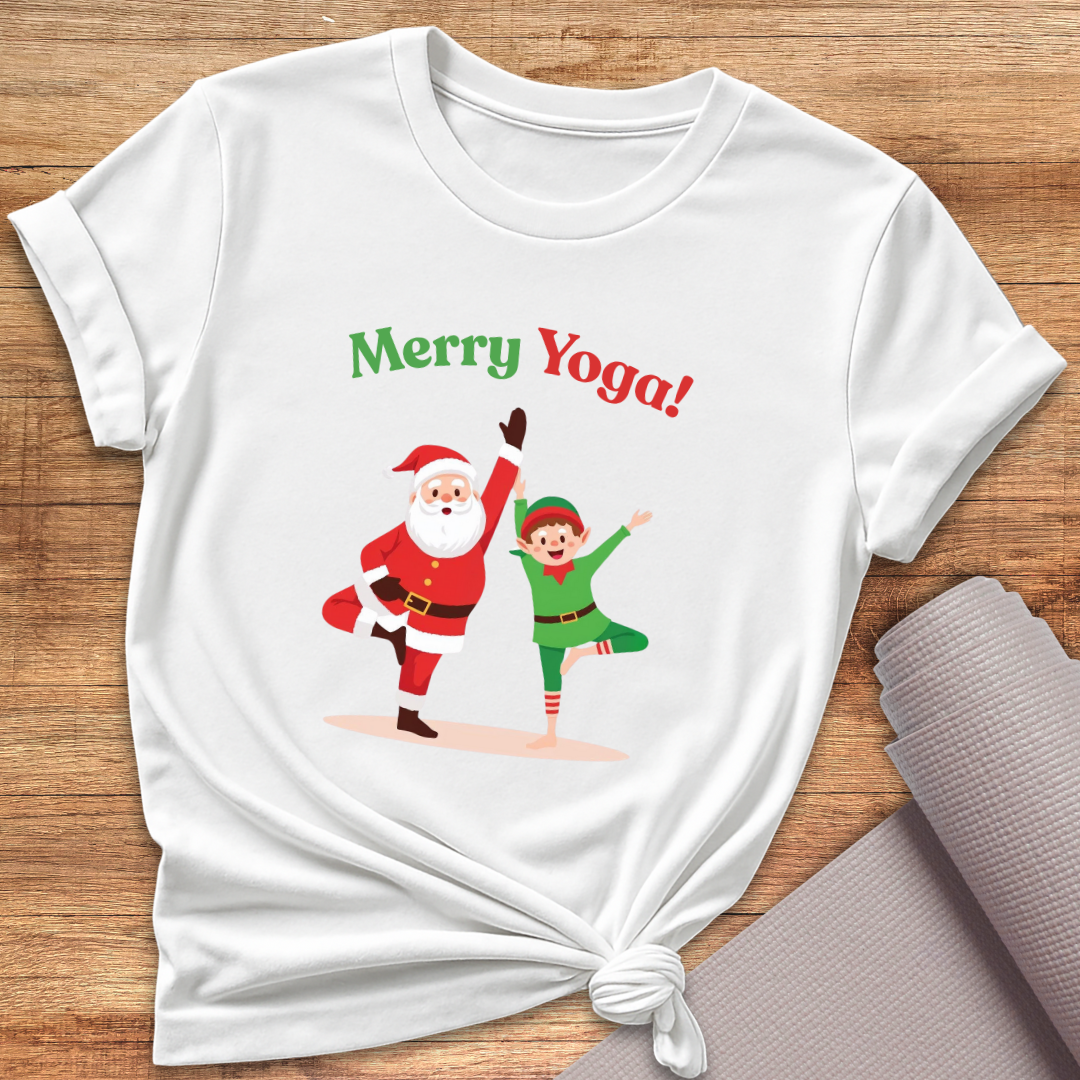Santa Merry Yoga T-Shirt