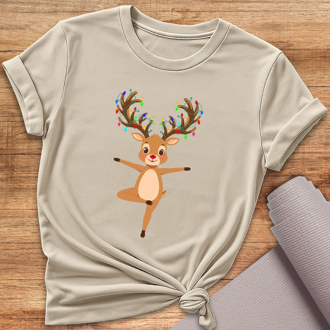 Rentier In Tree Pose T-Shirt