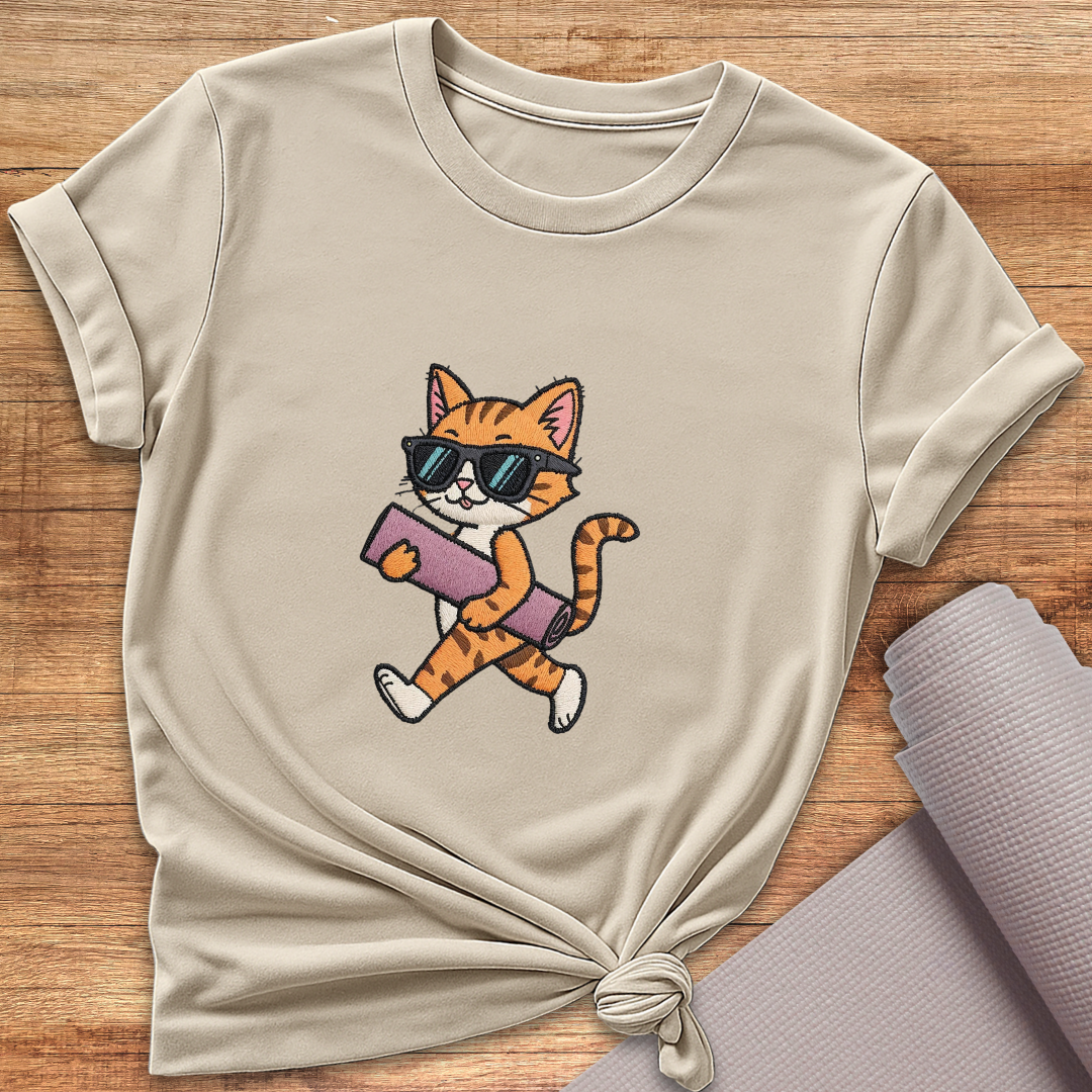 Cat Goes To Yoga T-Shirt