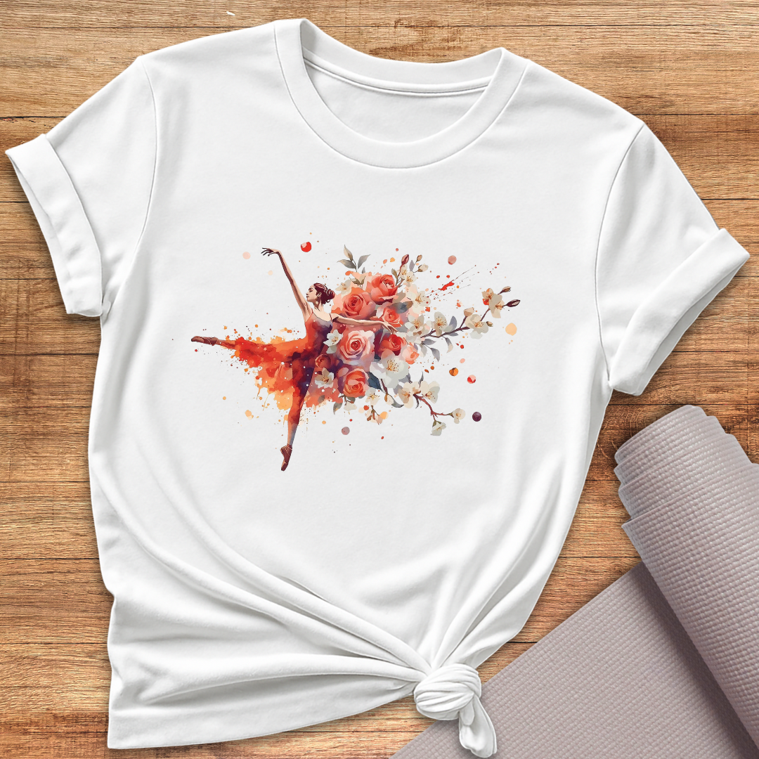 Watercolor Rose Dancer T-Shirt