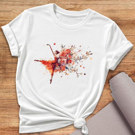 Watercolor Rose Dancer T-Shirt