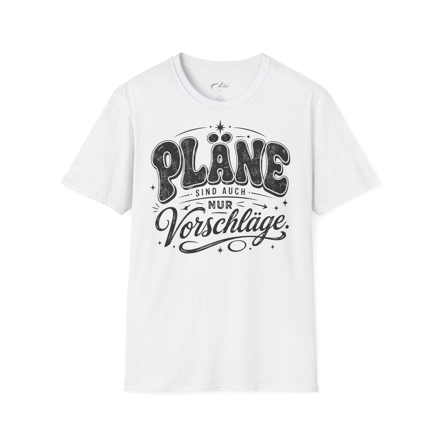 Pläne Schwarz T-Shirt