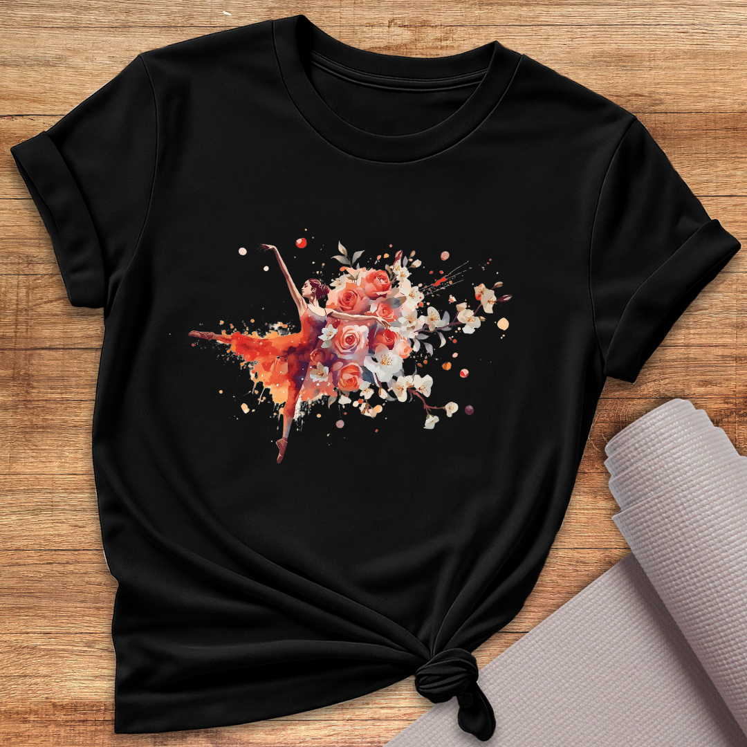 Watercolor Rose Dancer T-Shirt