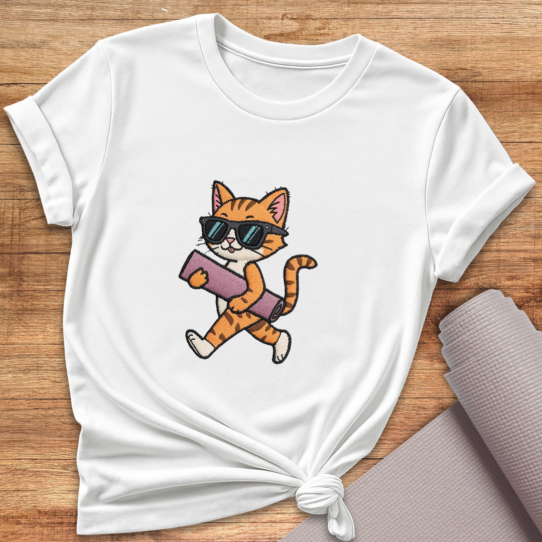 Cat Goes To Yoga T-Shirt