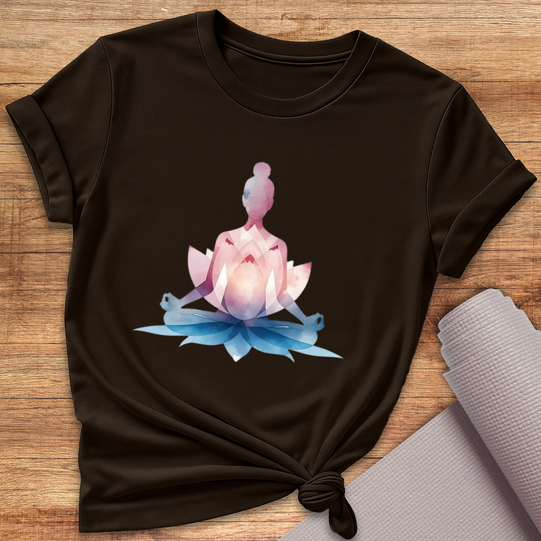 Pink Blau Yoga T-Shirt