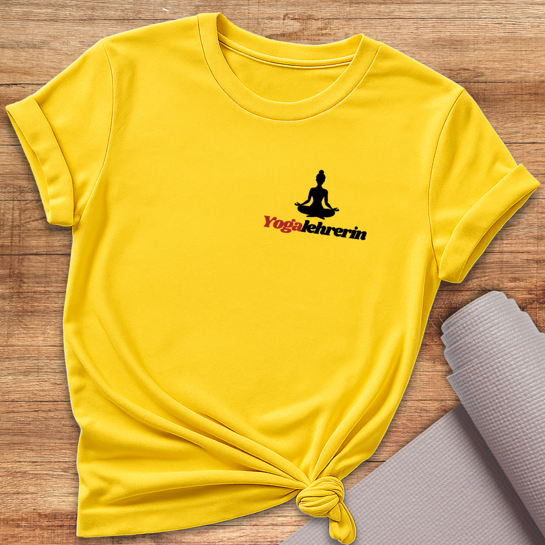 Beidseitig bedrucktes Yogalehrerin T-Shirt
