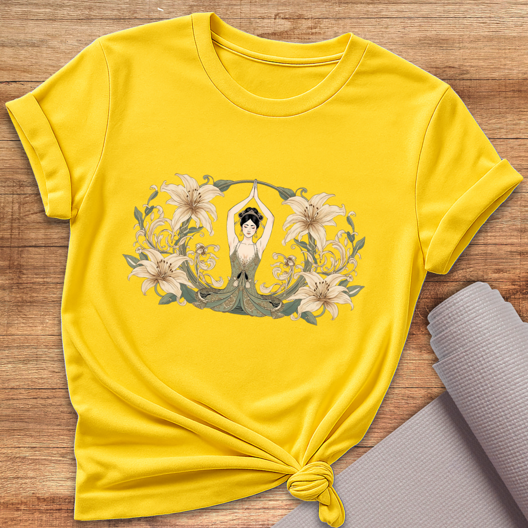 Flower Woman Yoga T-Shirt