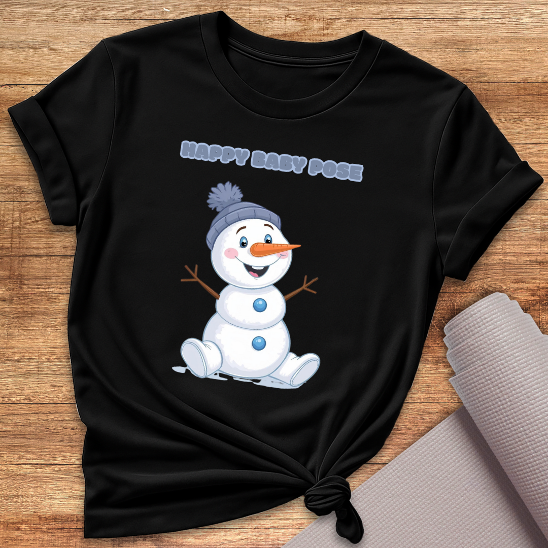 Schneemann In Happy Baby Pose T-Shirt