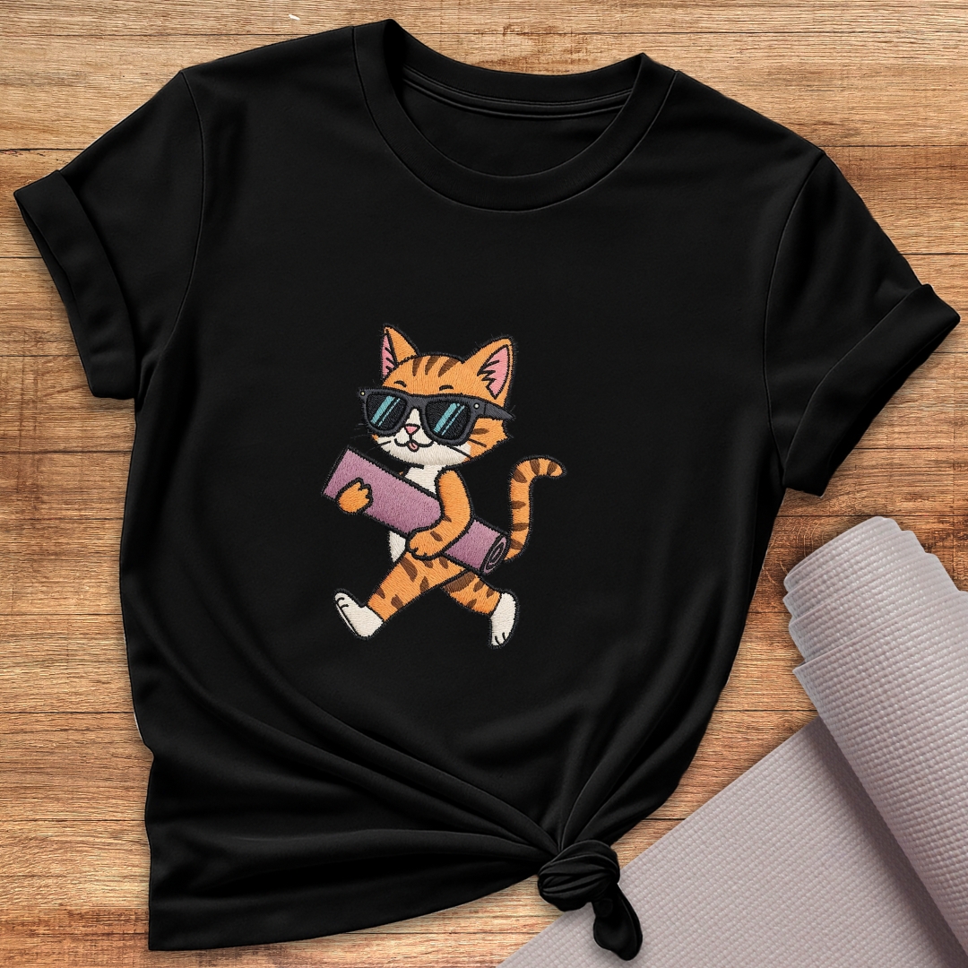 Cat Goes To Yoga T-Shirt