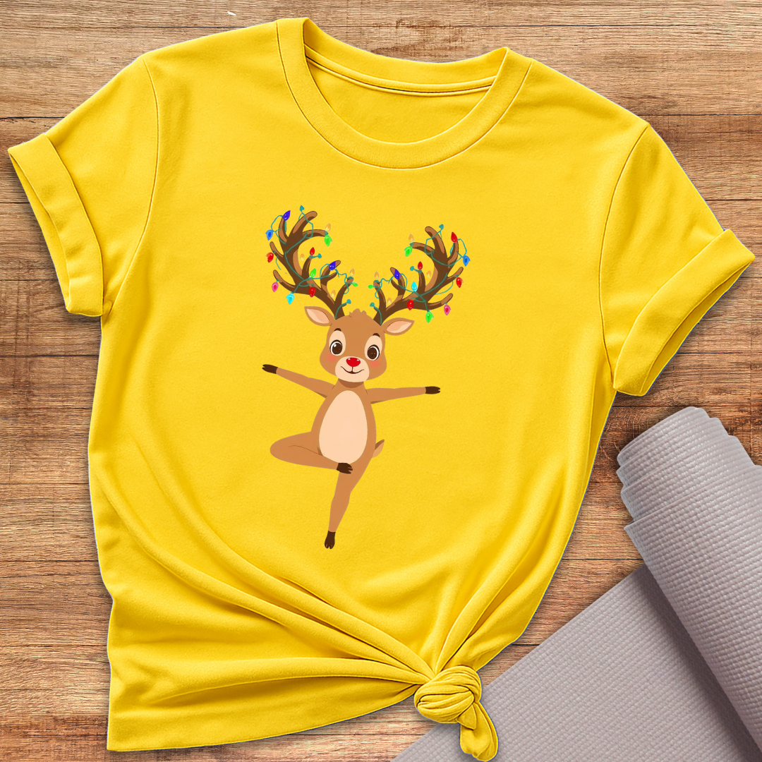Rentier In Tree Pose T-Shirt