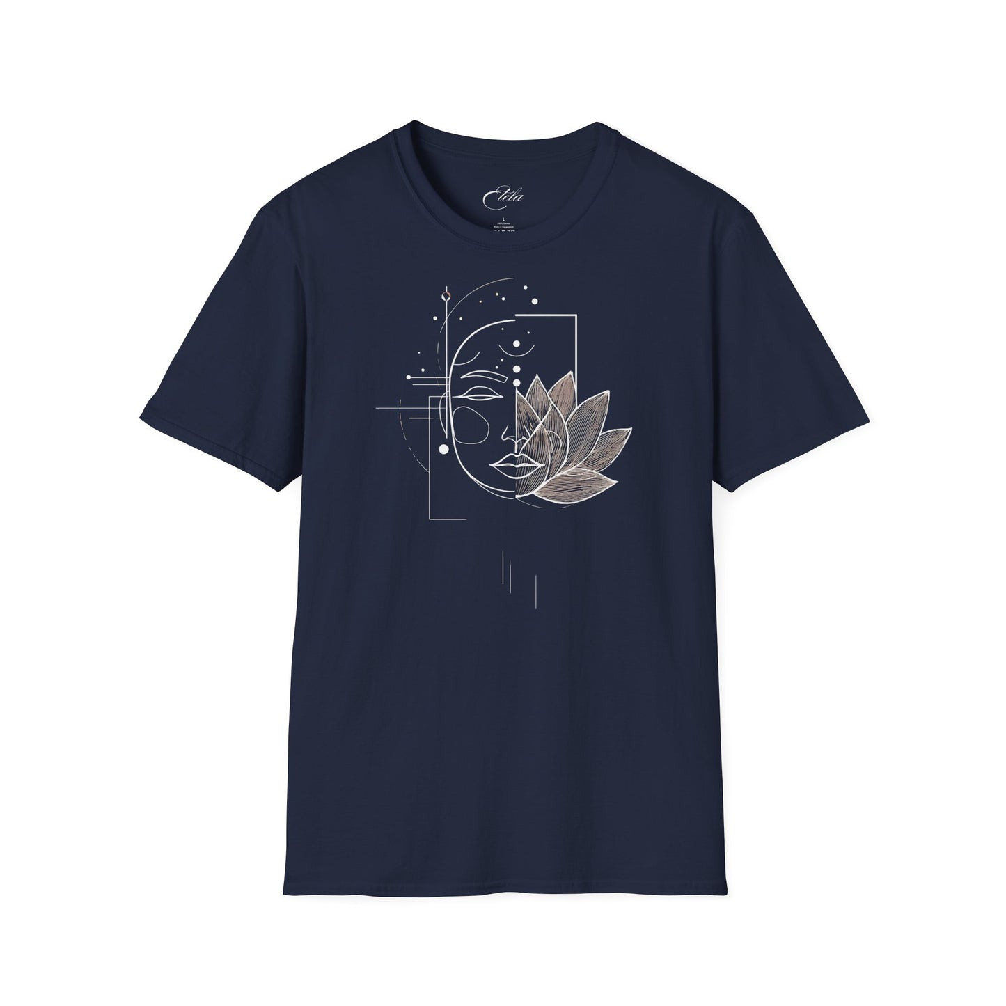 Abstract Lotus Face T-Shirt