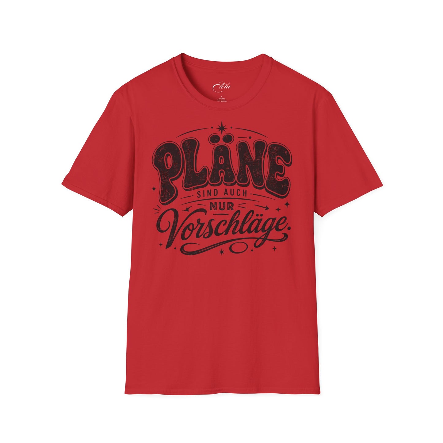 Pläne Schwarz T-Shirt