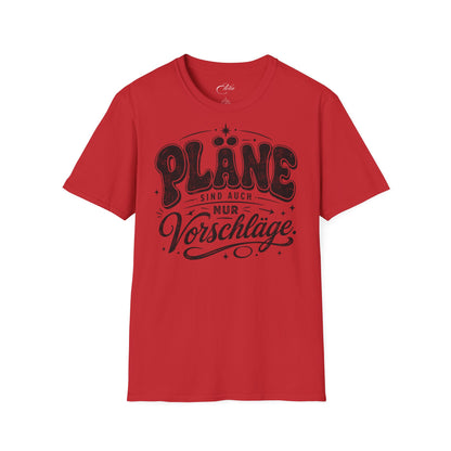Pläne Schwarz T-Shirt
