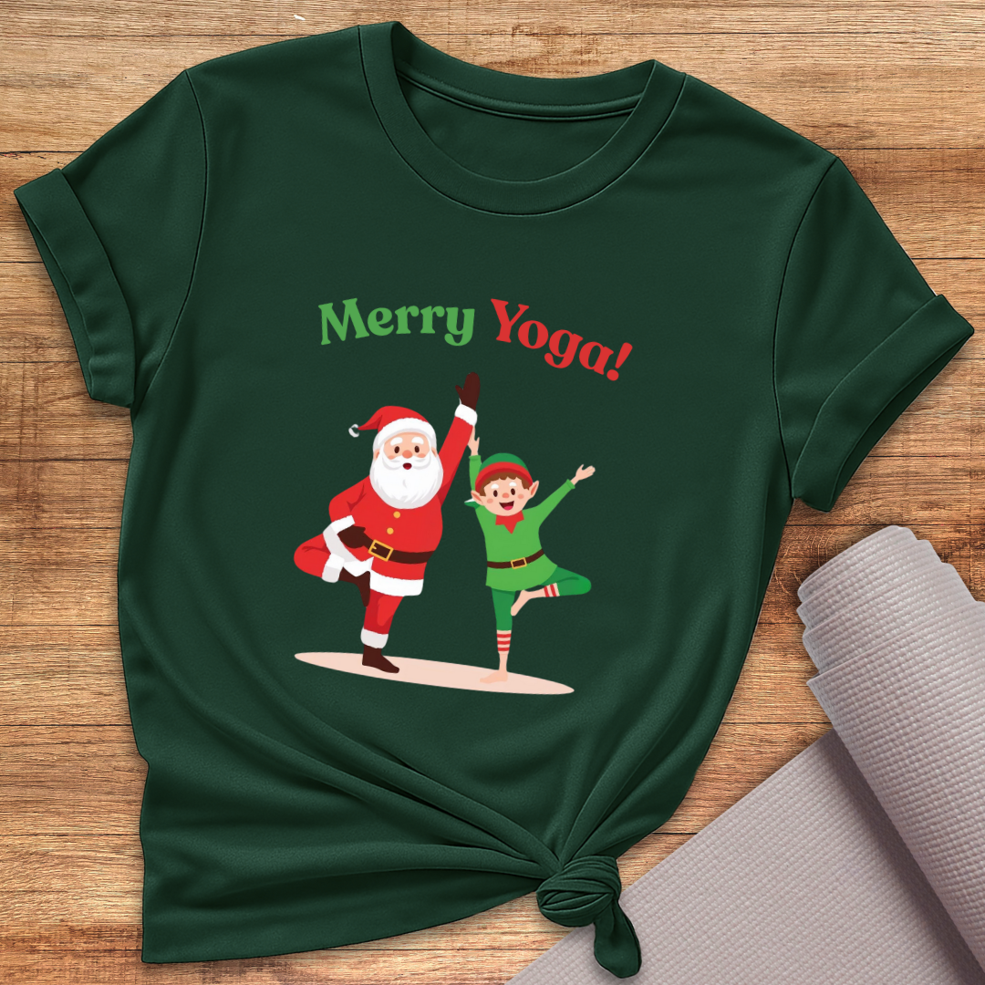 Santa Merry Yoga T-Shirt
