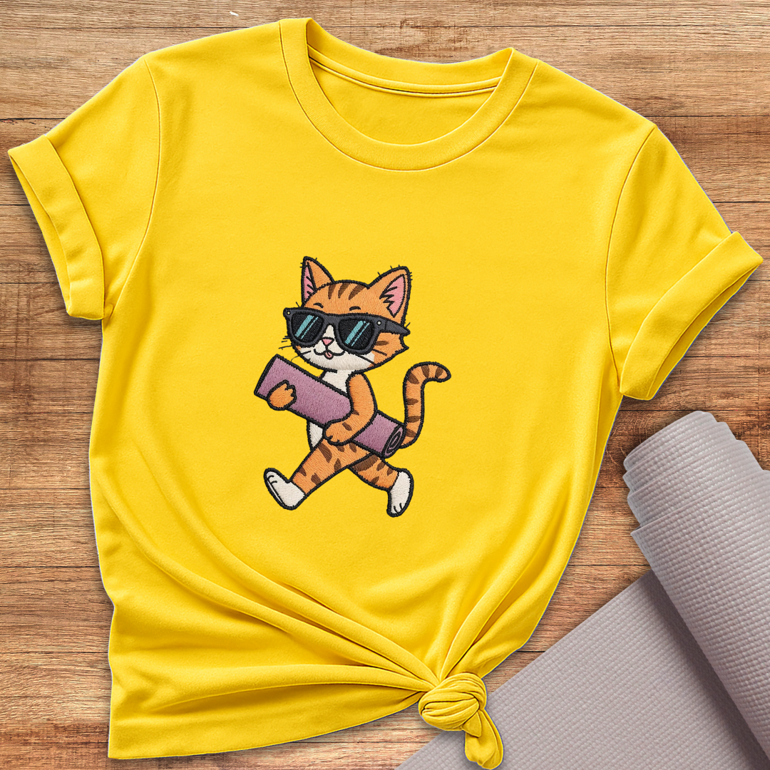 Cat Goes To Yoga T-Shirt
