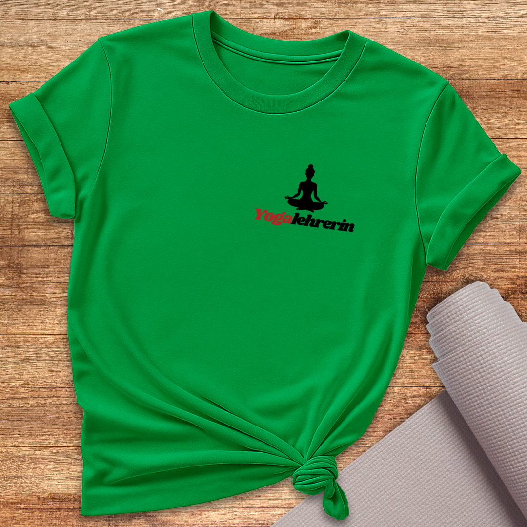Beidseitig bedrucktes Yogalehrerin T-Shirt