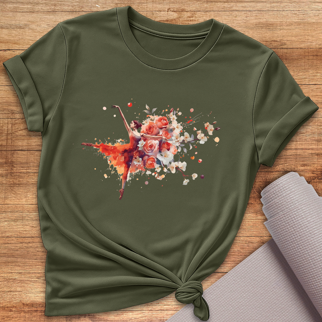 Watercolor Rose Dancer T-Shirt