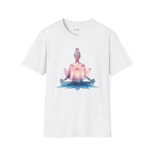 Pink Blau Yoga T-Shirt