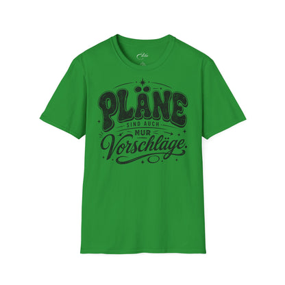 Pläne Schwarz T-Shirt