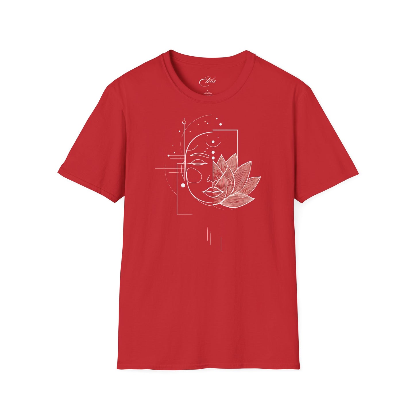 Abstract Lotus Face T-Shirt