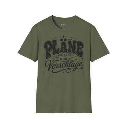 Pläne Schwarz T-Shirt