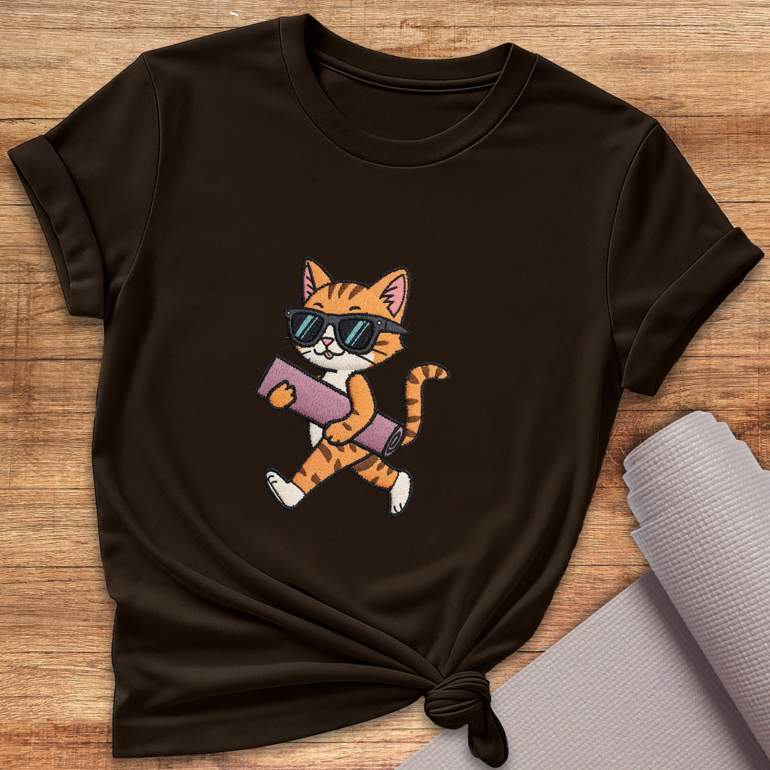 Cat Goes To Yoga T-Shirt