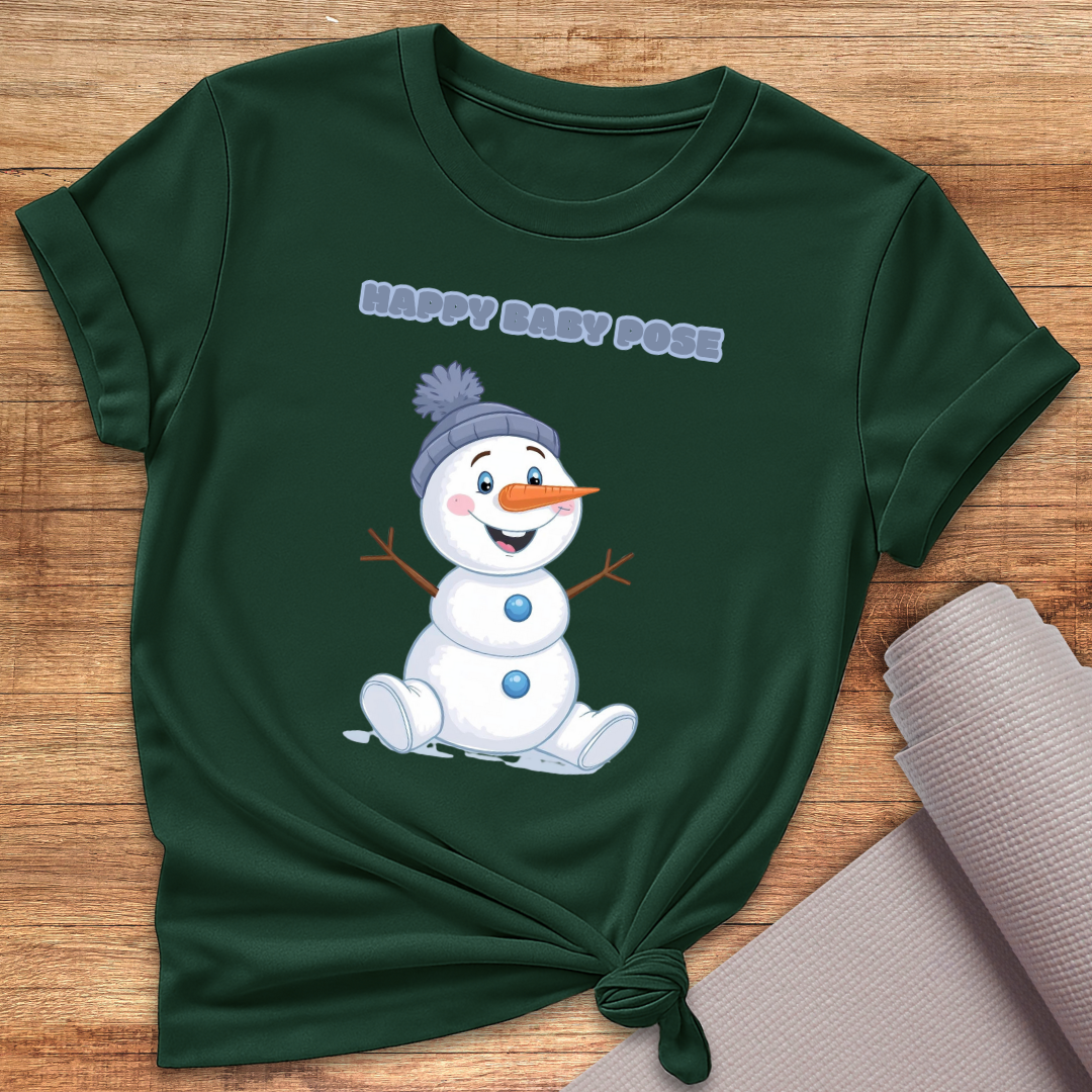 Schneemann In Happy Baby Pose T-Shirt