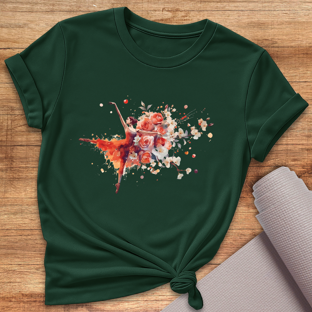 Watercolor Rose Dancer T-Shirt