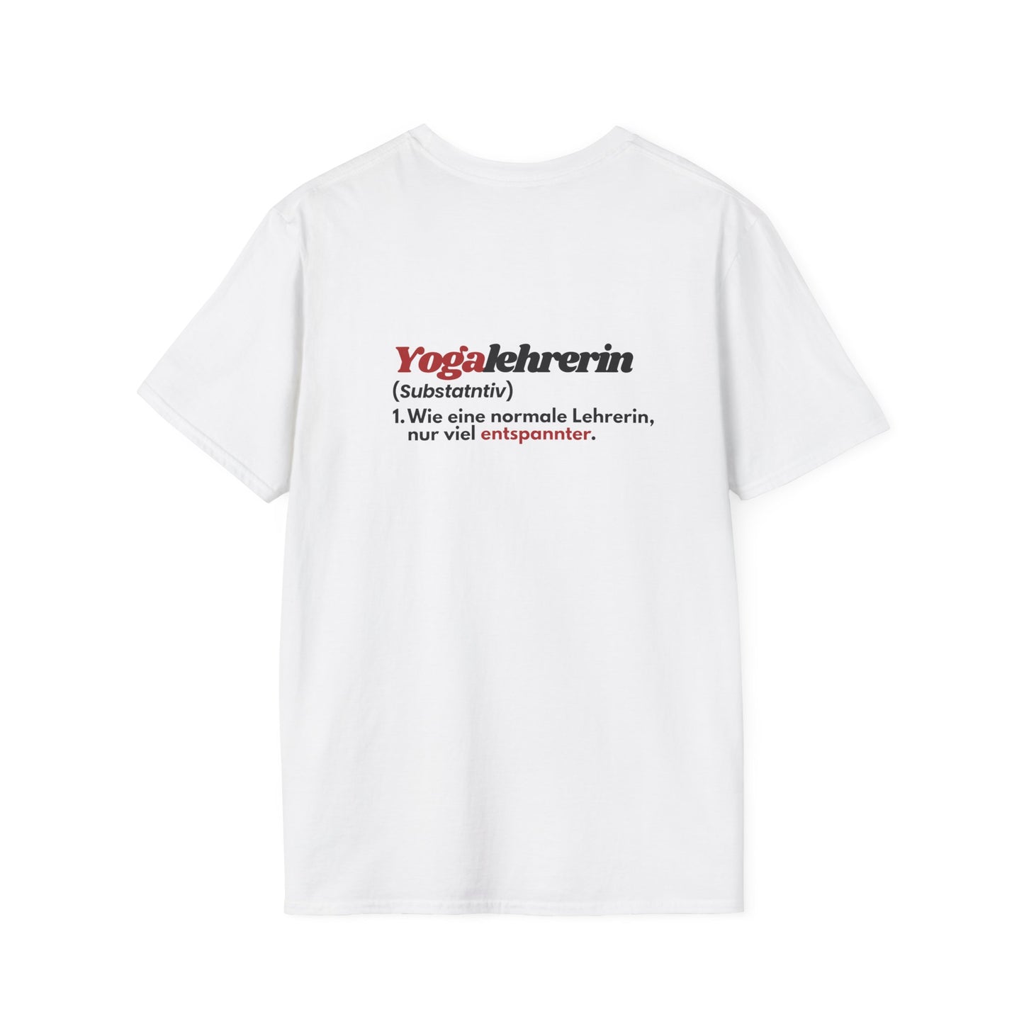 Beidseitig bedrucktes Yogalehrerin T-Shirt