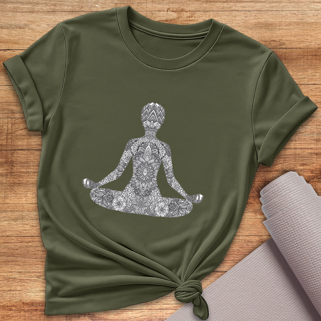 Ornament Black White T-Shirt