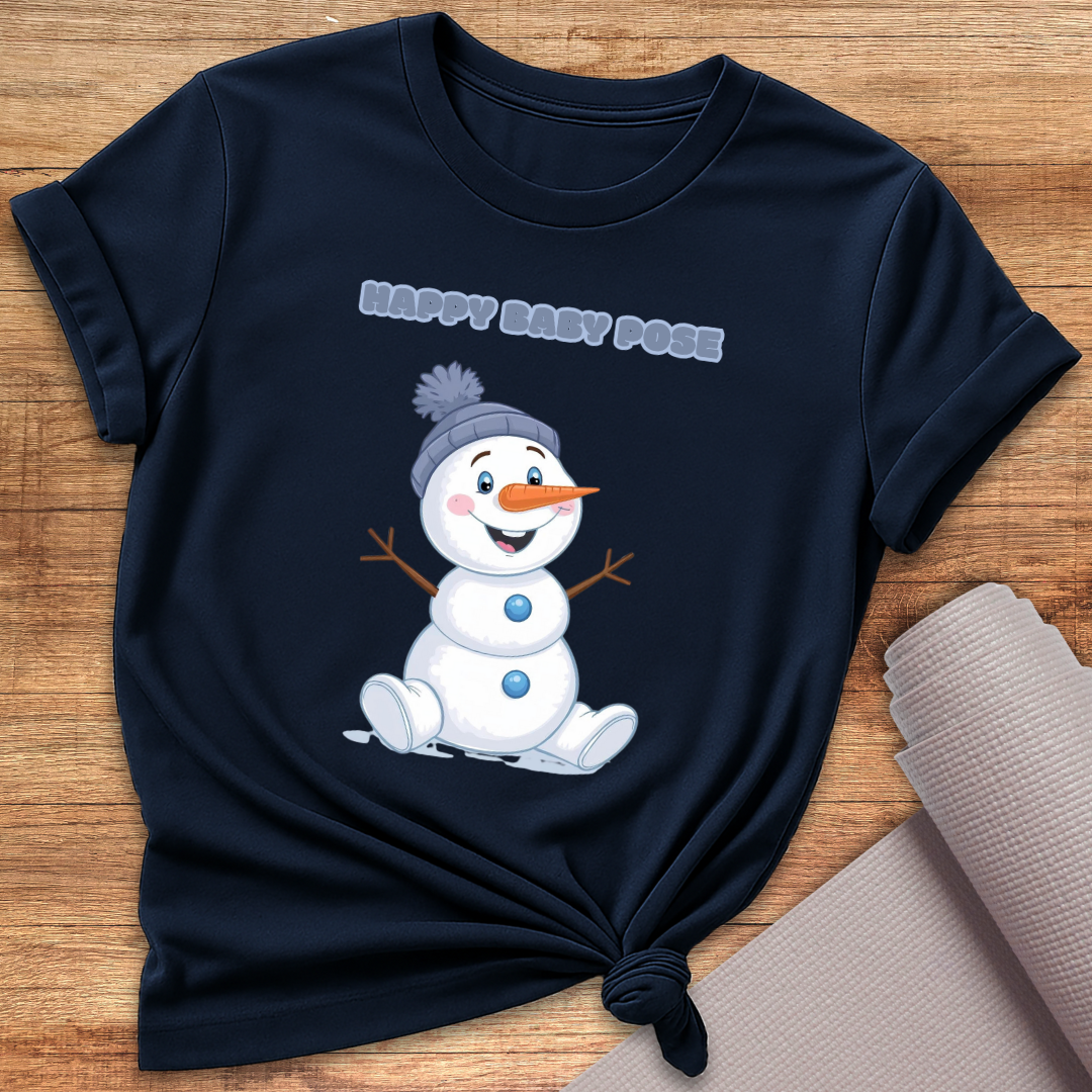 Schneemann In Happy Baby Pose T-Shirt