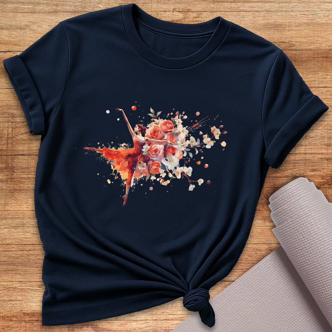 Watercolor Rose Dancer T-Shirt