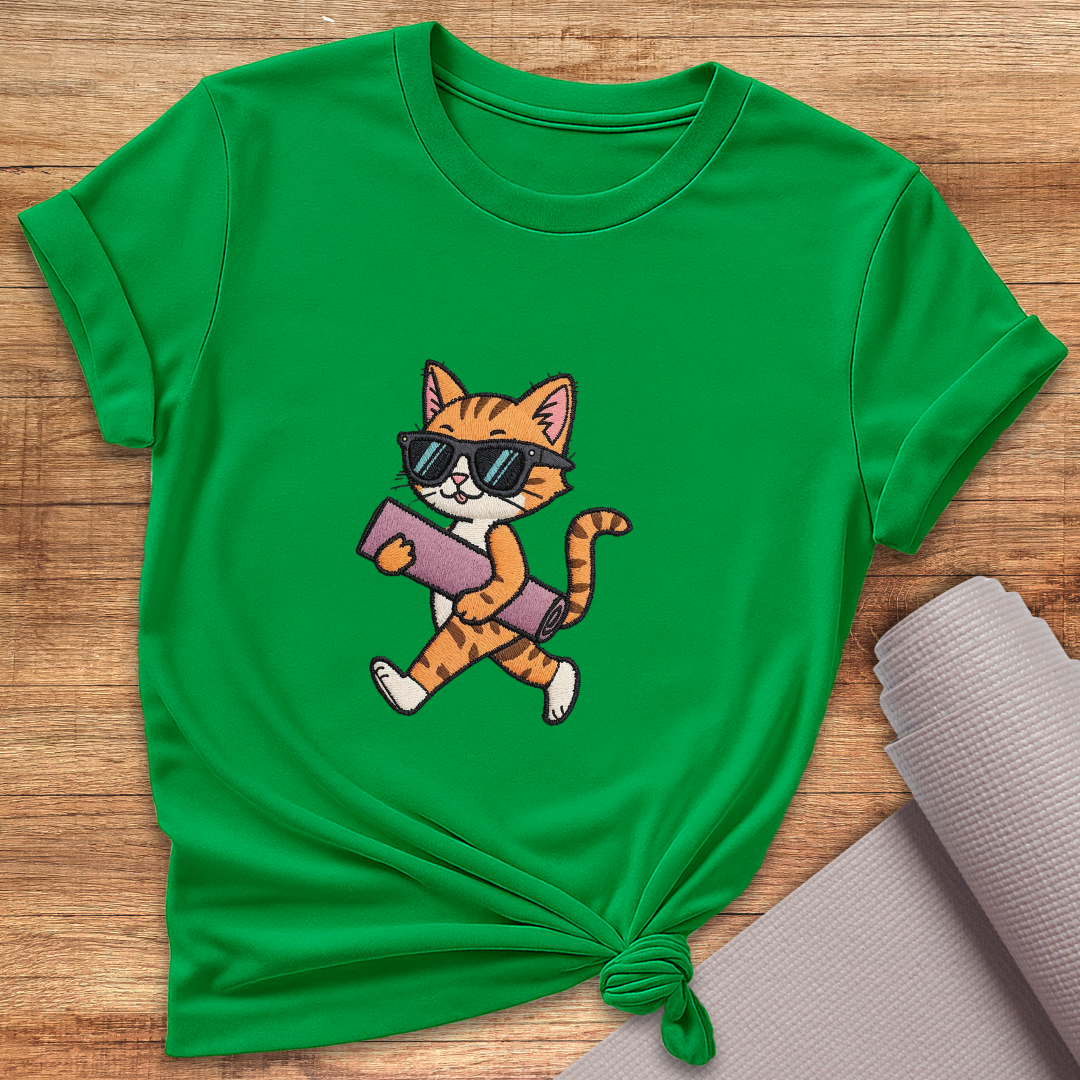 Cat Goes To Yoga T-Shirt