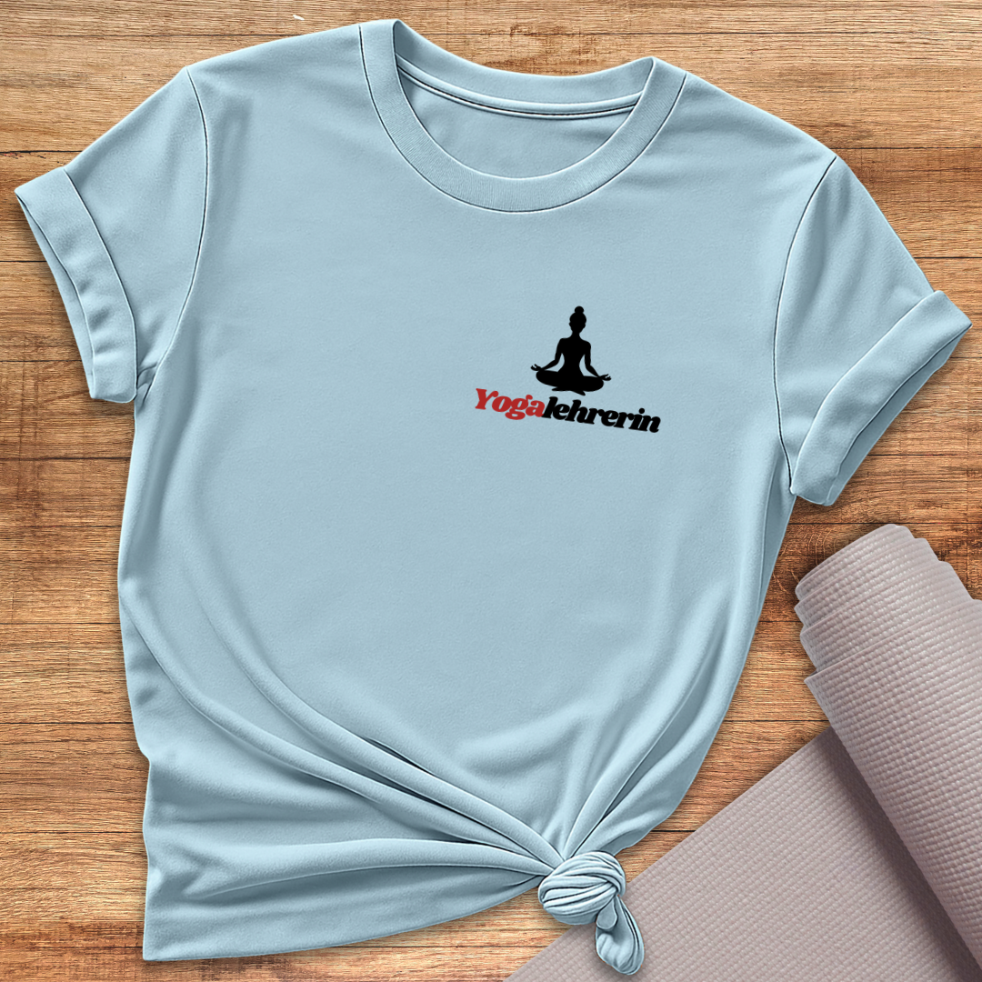 Beidseitig bedrucktes Yogalehrerin T-Shirt